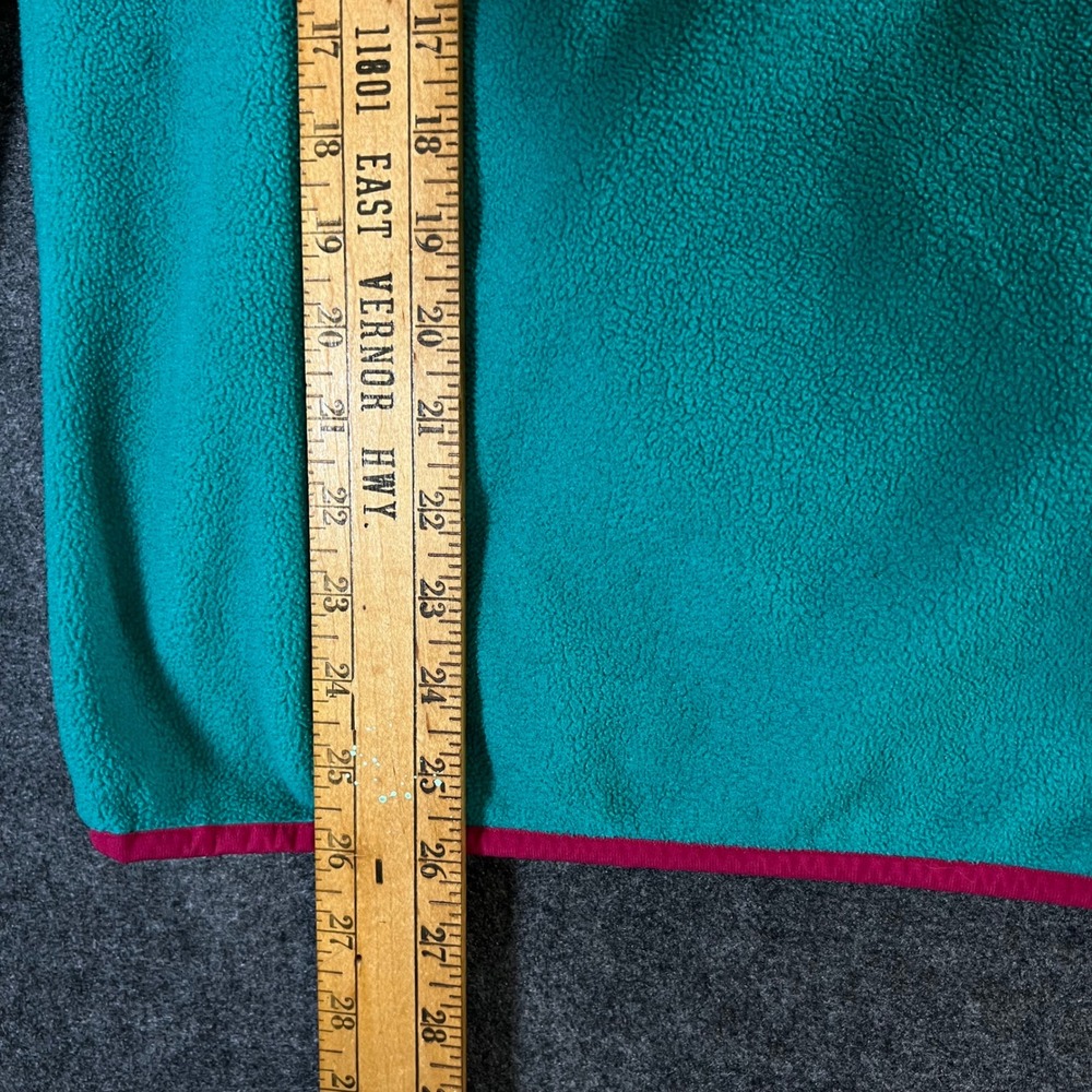 Patagonia Synchilla Fleece Pullover Teal Pink Trim Snap-T Women's Large - Picture 6 of 13